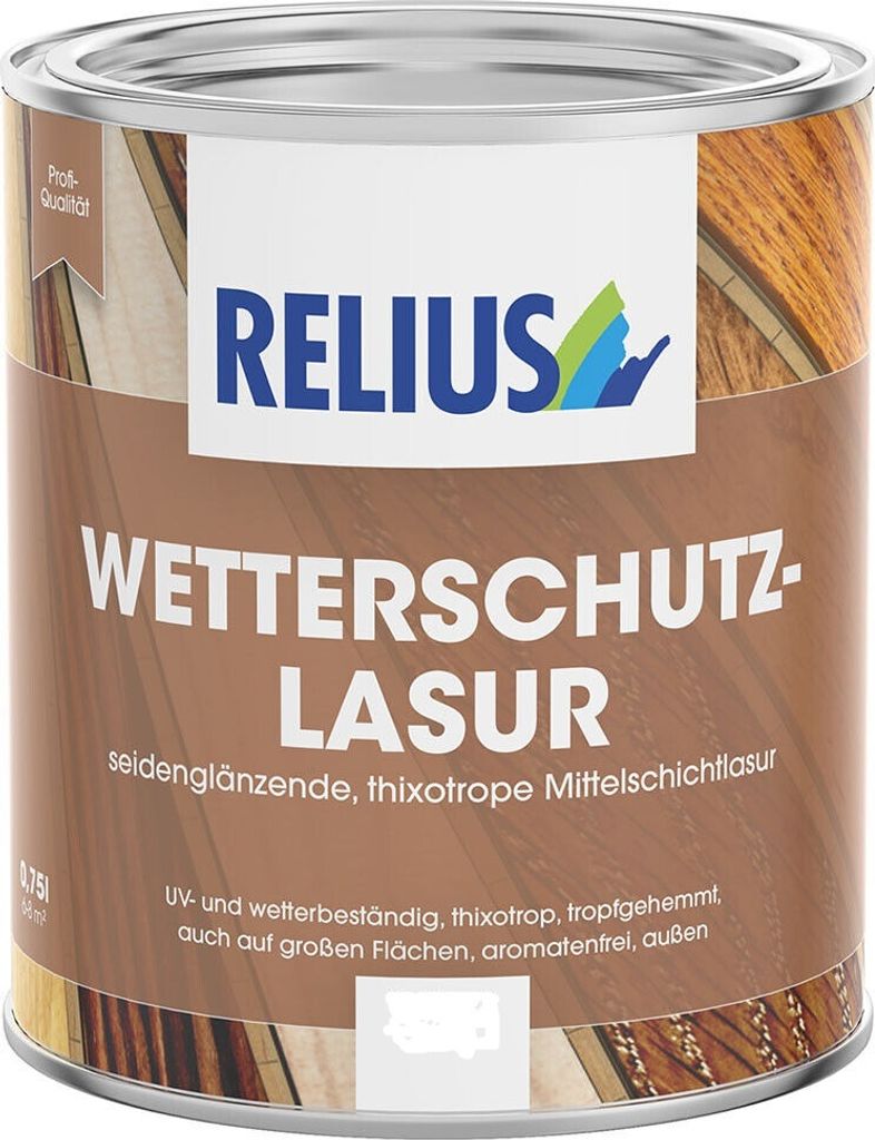 Relius Wetterschutzlasur UV Beständig Holzlasur 750 ml Teak