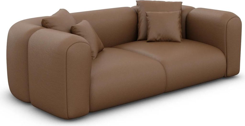 Echtleder 2-Sitzer Couch Belio Braun