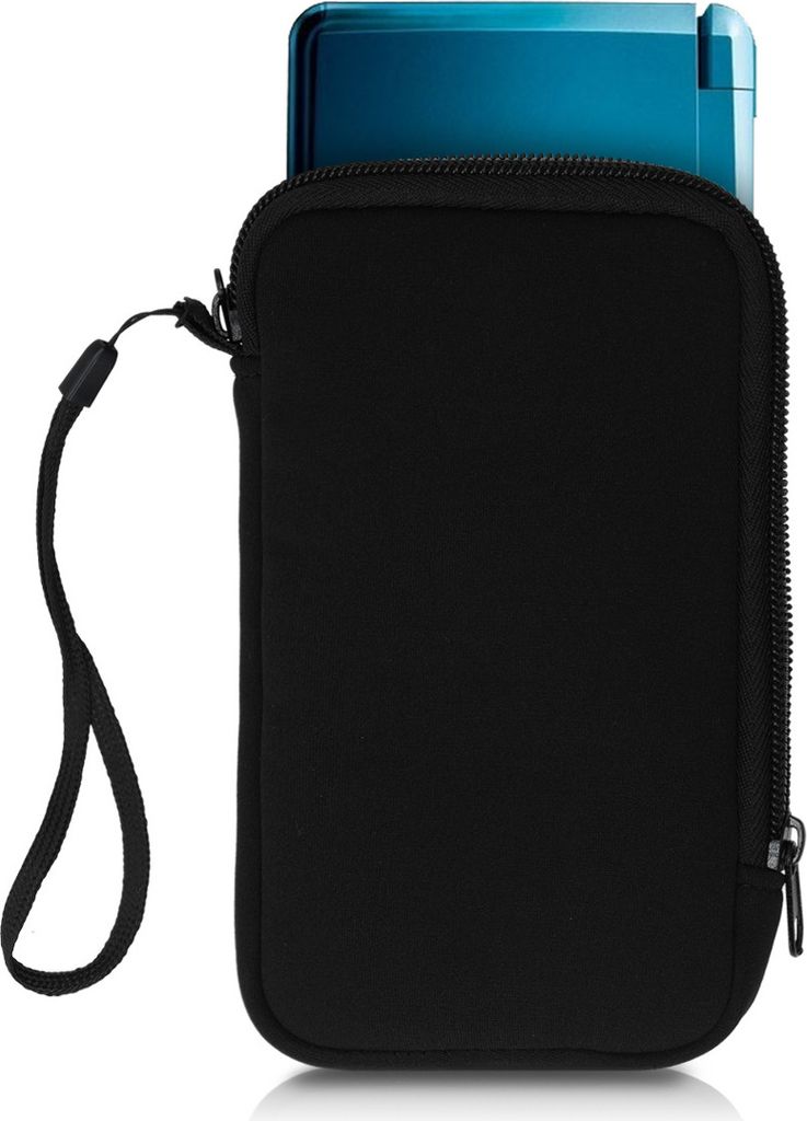 kwmobile Tasche kompatibel mit Nintendo 3DS XL - Handheld Spielekonsole Neopren Hülle in Schwarz