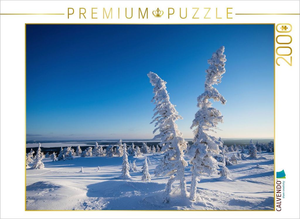 CALVENDO Puzzle Kalter Schnee in Karelien 2000 Teile Puzzle quer | 2000 Teile Lege-Größe 90x67cm Foto-Puzzle für glückliche Stunden