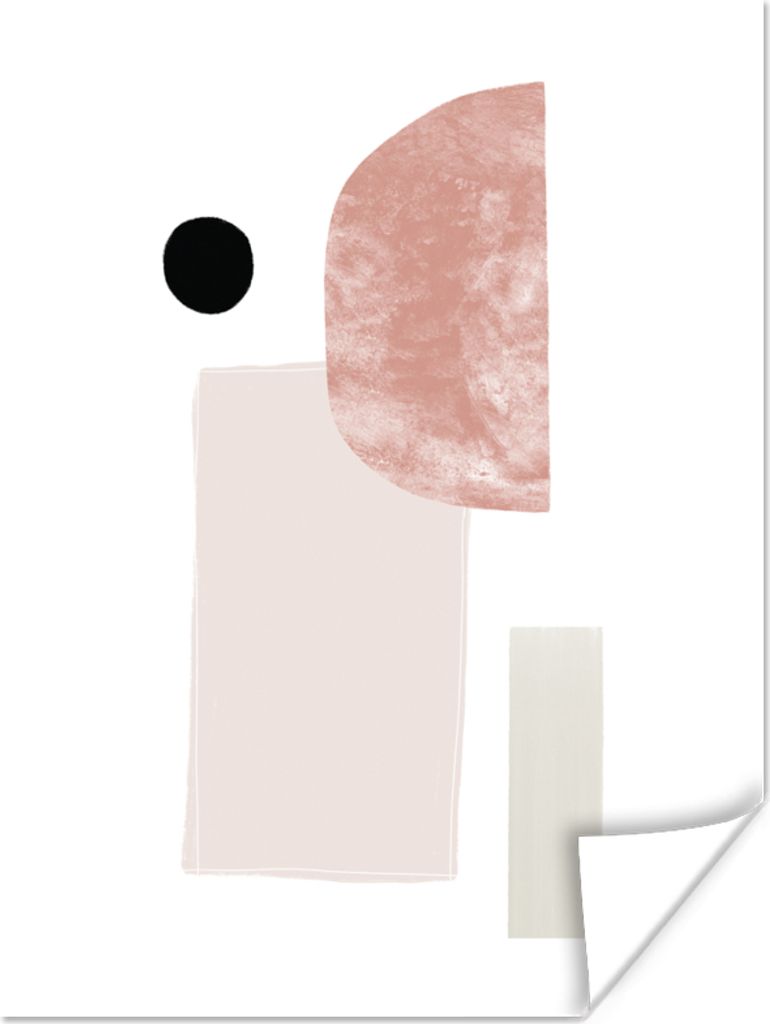MuchoWow Poster Abstrakt - Pastell - Design 30x40 cm - Wandplakat - Poster Kinderzimmer