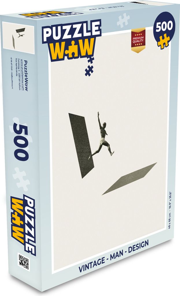 MuchoWow Puzzle 500 Teile Jahrgang - Mann - Design - Denken - Spiel - Toy