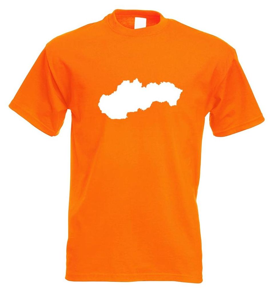 Kiwistar - T-Shirt - orange - Slowakei Umriss Kontur Herren Funshirt Bedruckt Design Sprüche Spruch Motive - mit Motiv Bedruckt - Funshirt Design ...
