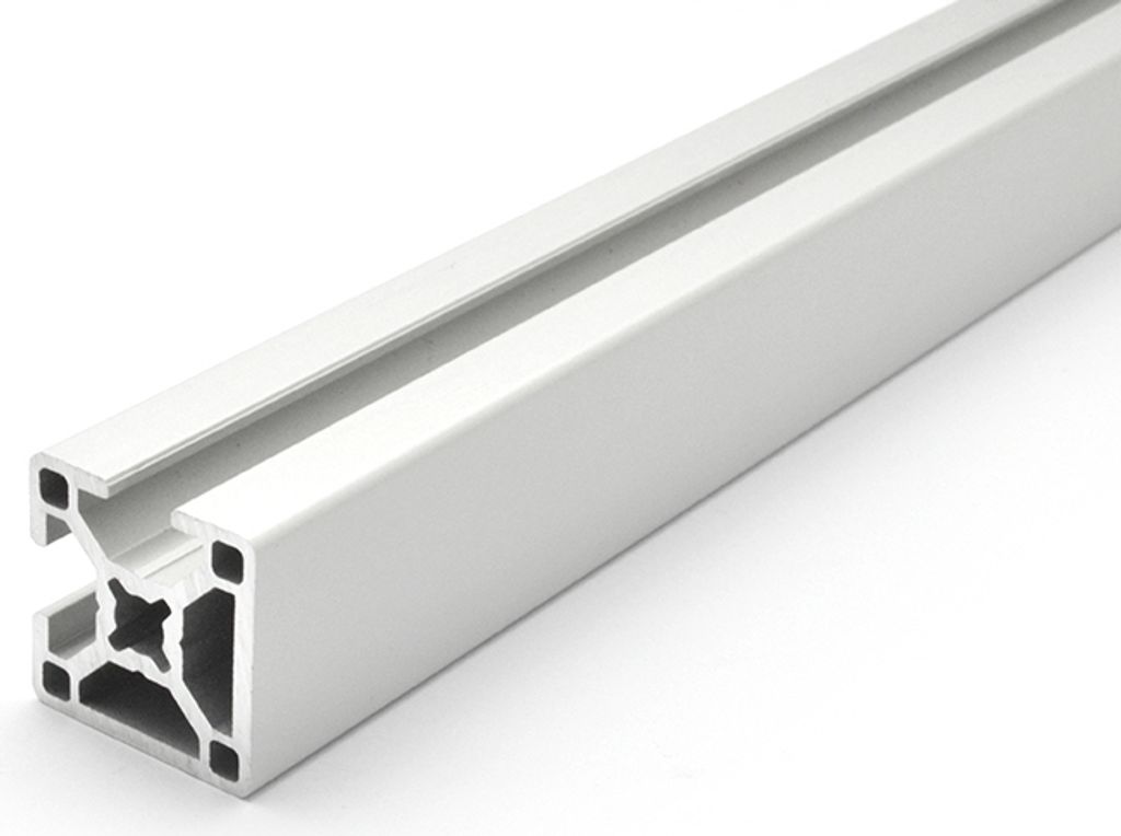 Länge 180mm - Design-Aluminiumprofil 30x30L 2 Nuten verdeckt 90 Grad B-Typ Nut 8 (leicht), silber eloxiert. Aluminium Profil 30x30 Alu Profil 30 x 30