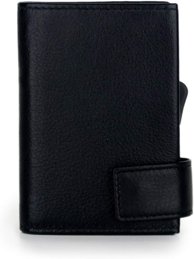 SecWal Kartenetui mit Münzfach Reißverschluss MiniWallet RFID Aluminium Container für bis zu 6 Kreditkarten Vintage Rindsleder Geldbörse Damen ...