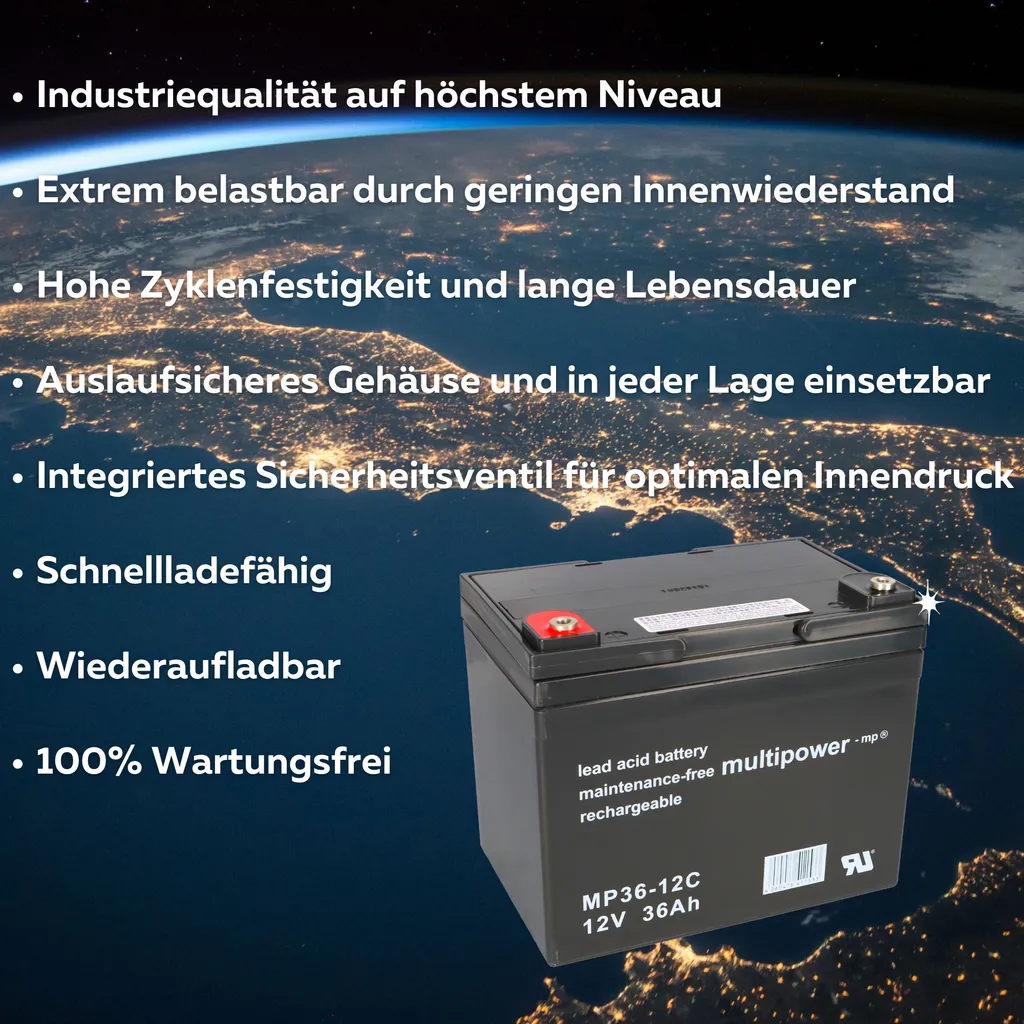 Batterie Ortopedia Compact 920 N 36 Multipower 12V 36Ah AGM VRLA