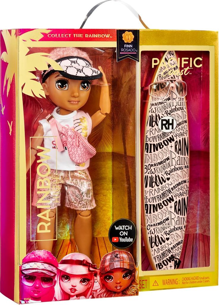 Rainbow High Pacific Coast Fashion Doll- Finn Rosado (Rose Gold Boy), Modepuppe, Männlich, 6 Jahr(e), Junge, Mehrfarbig