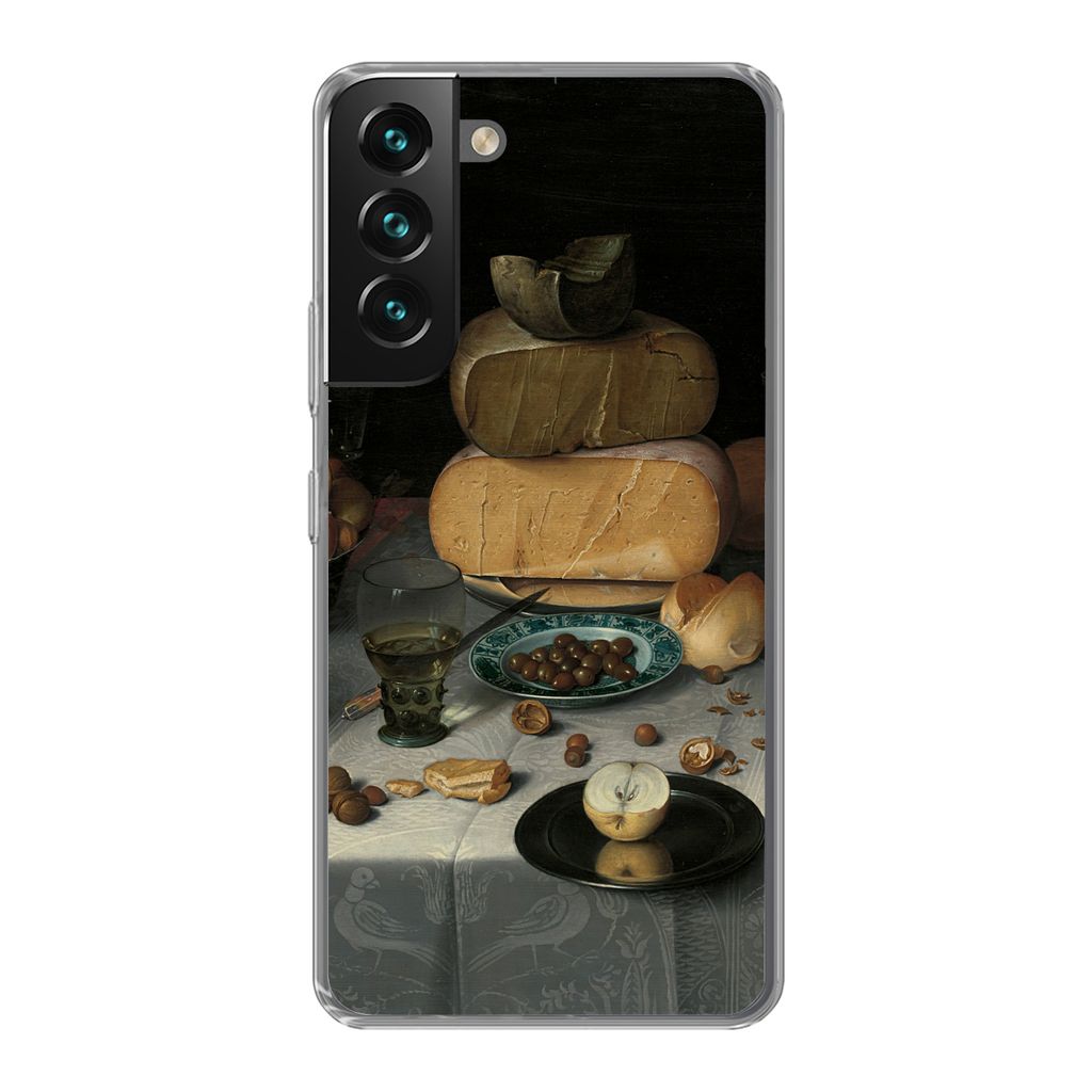 MuchoWow Handyhülle Schutzhülle Hülle für Samsung Galaxy S22 Plus Stilleben mit Käse - Gemälde von Floris Claesz. van Dijck Silikon Softcas...