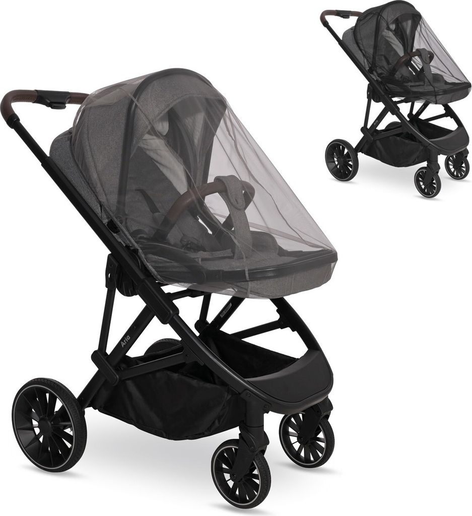 Lorelli Moskitonetz fr Kinderwagen, Buggy Insektenschutz, fr alle Einsitzer grau