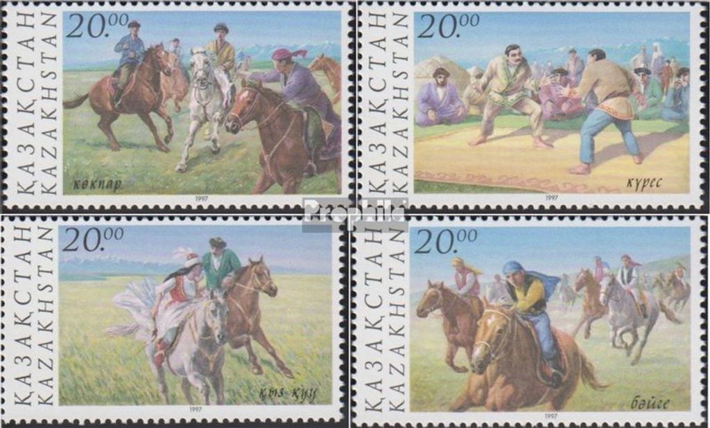 Briefmarken Kasachstan 1997 Mi 199-202 (kompl.Ausg.) postfrisch Nationalsport