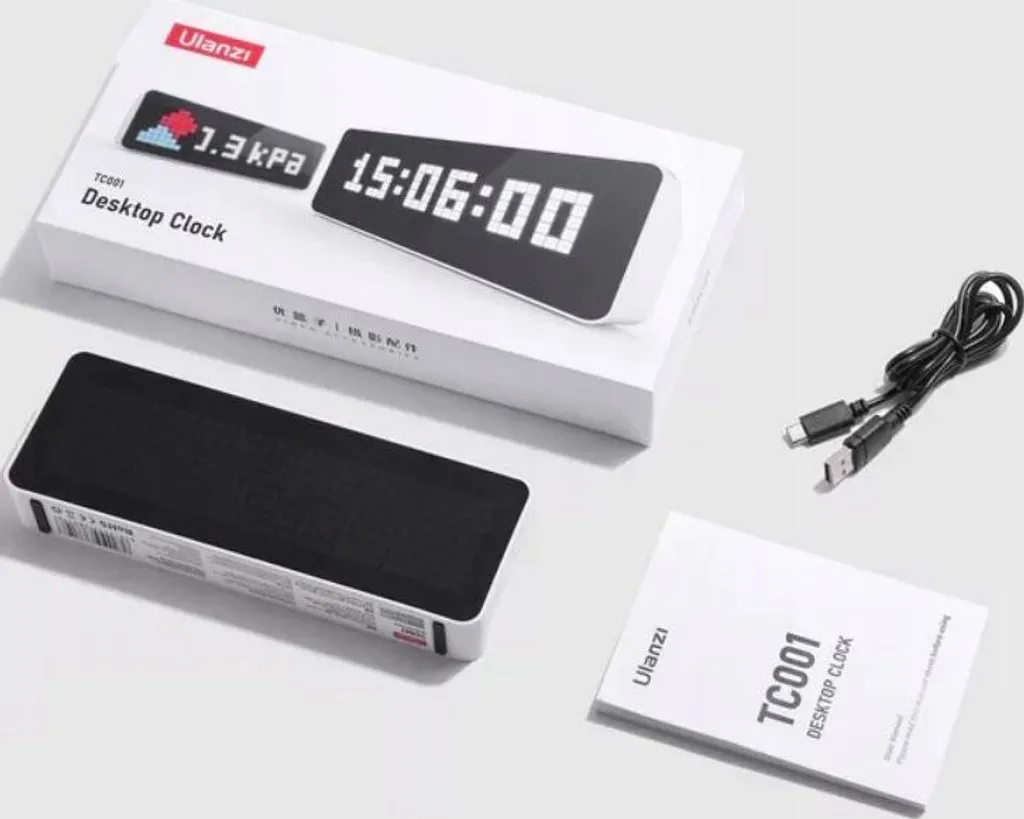 Ulanzi Smart Pixel Clock - Horloge Connectée TC001 avec Écran Matrix LED - 12