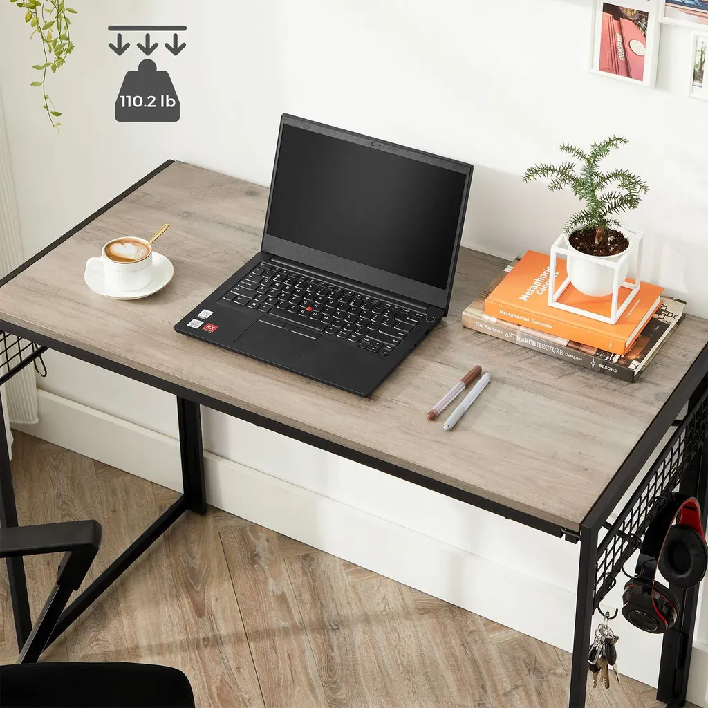 Table d'ordinateur réglable en hauteur avec support pour écran intégré - 4