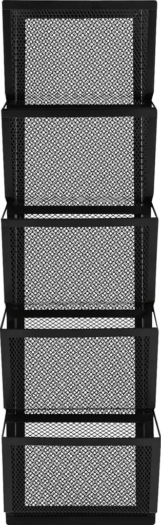Organisateur de courrier mural 5 cases en métal noir pour dossiers
