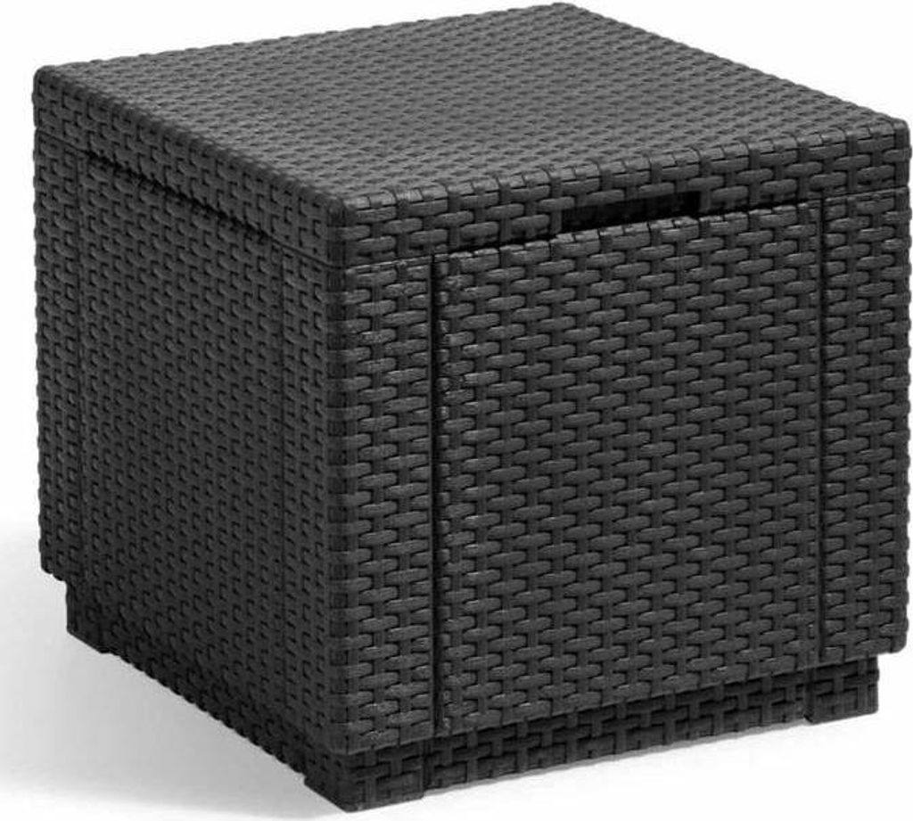 Aufbewahrungswürfel, Keter Pouf Cube Graphite, Garten Aufbewahrungsbox