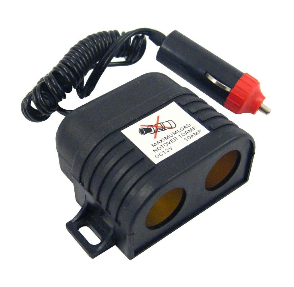 12V-Auto-Verteiler mit 2x USB und Kabel Produktbild 