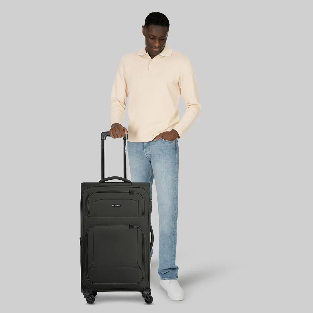 Valise extensible SMARTBOX Edition 04 trolley noir 4 roues 69cm