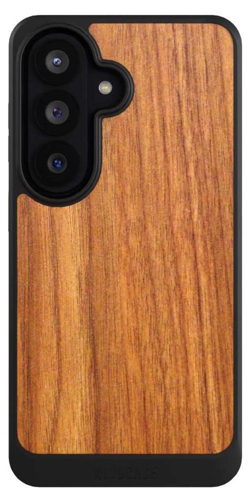 NIVOCASE Hülle für Samsung Galaxy S26 Handyhülle NIVOcore Case Schwarz Holz Holzoptik Lärche