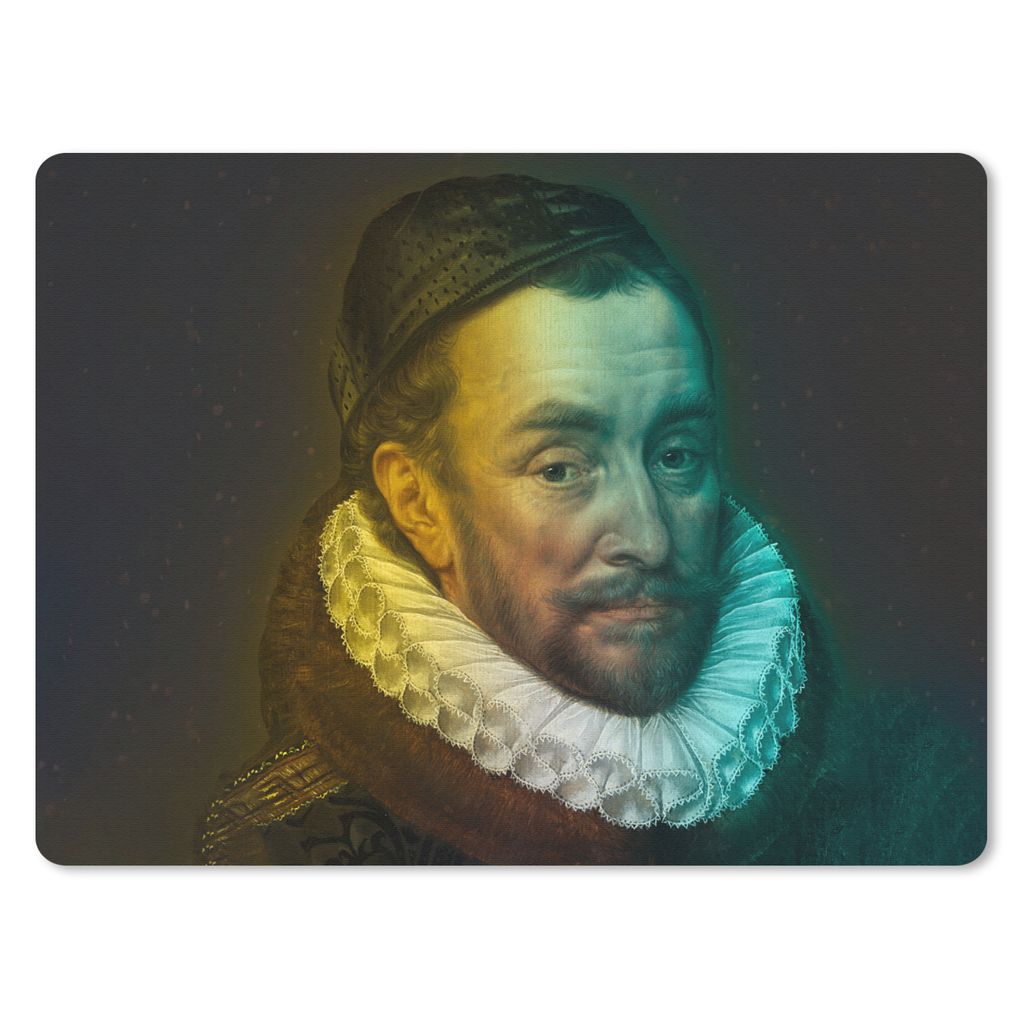 MuchoWow Mauspad Mousepad Wilhelm von Oranien - Adriaen Thomasz - Gelb 23x19 cm - Mousepads - Maus Mat - Pad - Mausunterlage - Schreibtischunterl...
