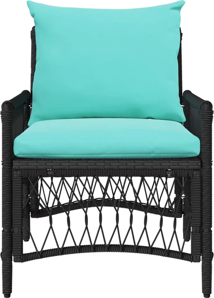 Poltrona Outdoor vidaXL Poly Rattan Nero 60x70x78cm | Arredo Moderno