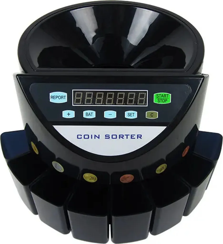 Trieuse automatique de pièces EUR Noir - Capacité 500 et Vitesse 260