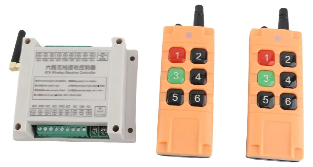 Télécommande sans fil 433MHz 6CH avec Récepteur Relais 12V Multi-usages