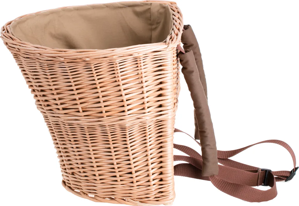 Panier de récolte type hotte en osier naturel pour cueillette sauvage
