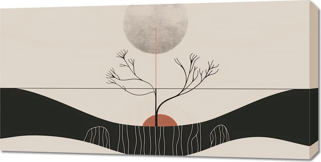 Tableau Lune d'Hiver 100x50 cm : Impression HD et Couleurs Vibrantes