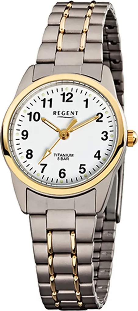 Montre femme légère titane Regent F-428 : finies les allergies au fer