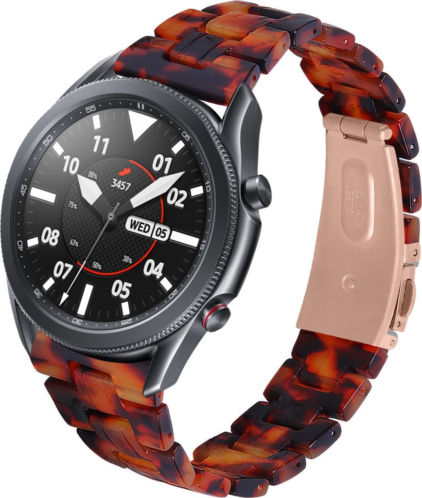 Strap-it Samsung Galaxy Watch 3 45mm Resinarmband (Lava)