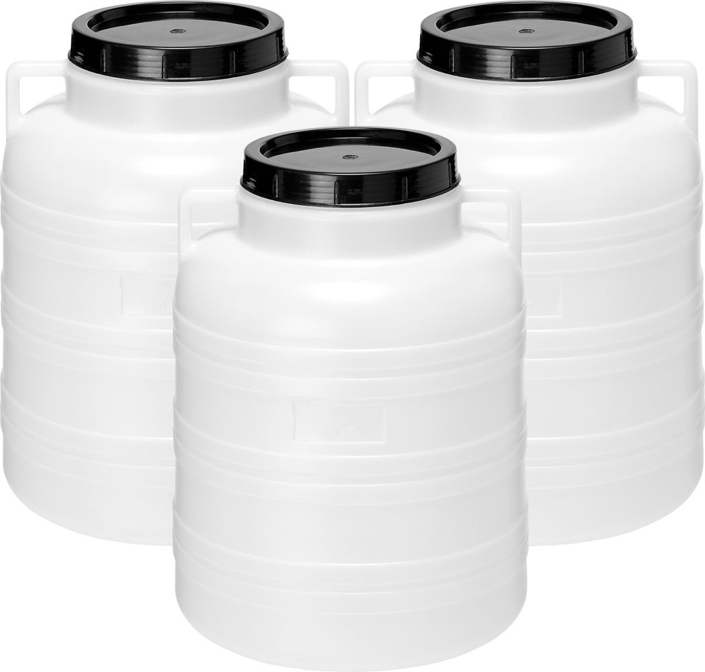 Set 40 Liter Futtertonne BPA-frei Lebensmittel-Fass Regentonne GD-0127