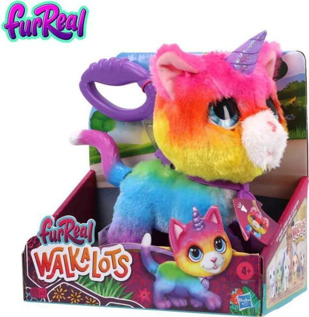 Spectron FurReal Walk-A-Lots Einhorn Katze interaktives Plüschspielzeug