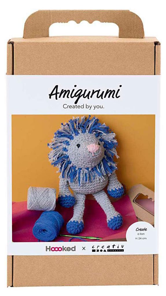 creativ company Kreativ Set Amigurumi Löwe marineblau/hellgrau