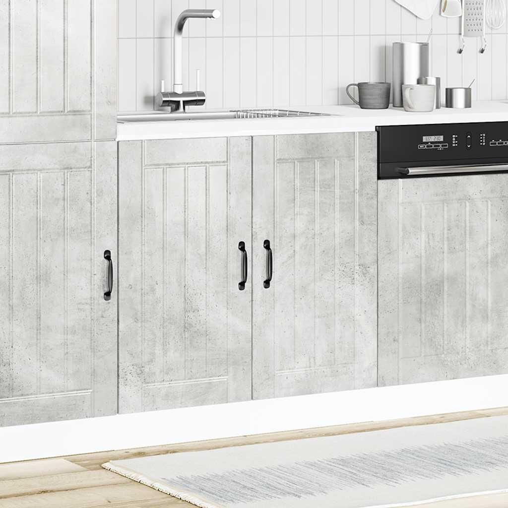 vidaXL Spülenunterschrank Lucca Betongrau Holzwerkstoff