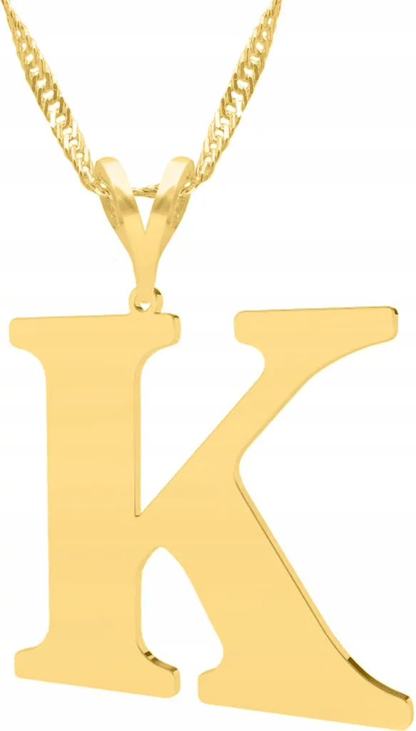 Collana Lettera K in Argento 925 Placcato Oro - La Tua Storia al Collo