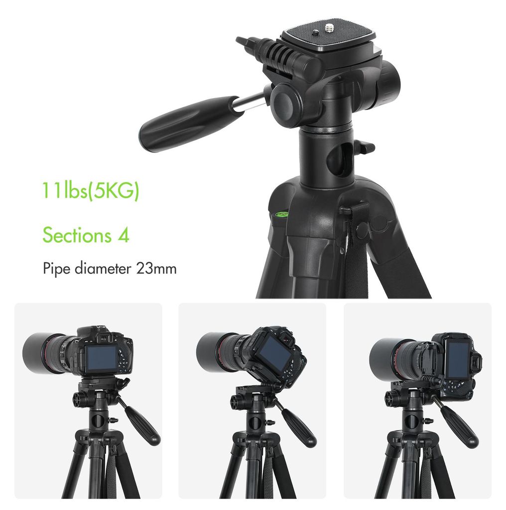 TTT-009 168 cm/66,14 Zoll tragbares Fotostativ Einbeinstativ Kamera Horizontalständer Aluminiumlegierung 360° drehbar 5 kg/11 lbs Tragfähigkeit ...