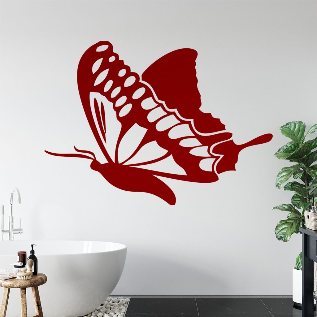 Schmetterling Nr. 4 Wandtattoo in 6 Größen - Wandaufkleber Wall Sticker - Dekoration, Küche, Wohnzimmer, Schlafzimmer, Badezimmer