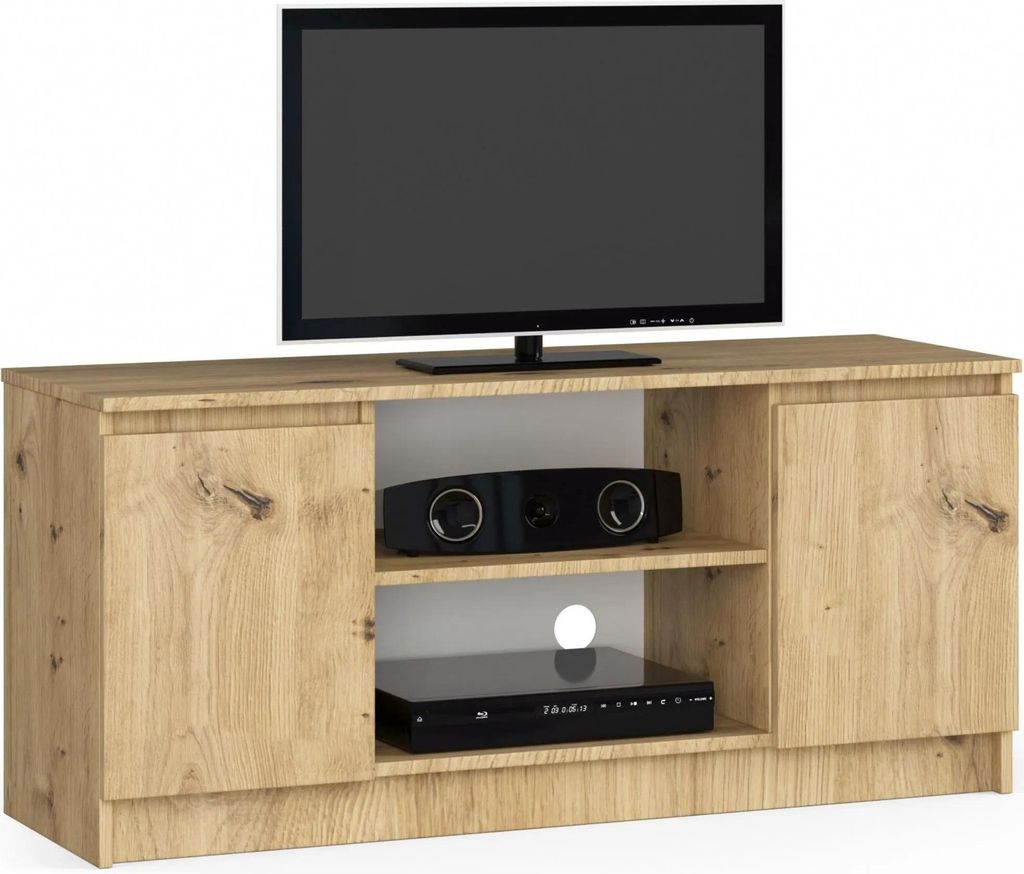 Meuble TV en chêne Artisan KOMODA RTV K120 2D 1P avec 2 Image du produit 
