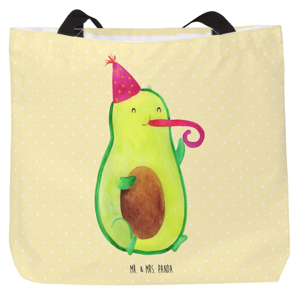Mr. & Mrs. Panda Tote Bag Avocado Feier - Gelb Pastell - Geschenk, Geburtstag, Beutel, Tröte, Schultasche, Laptoptasche, Reisetasche, Gute Laune, ...