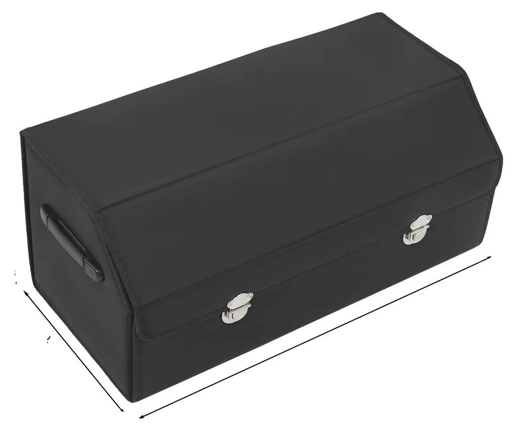 Sac de rangement de coffre voiture rigide et pliable coloris noir