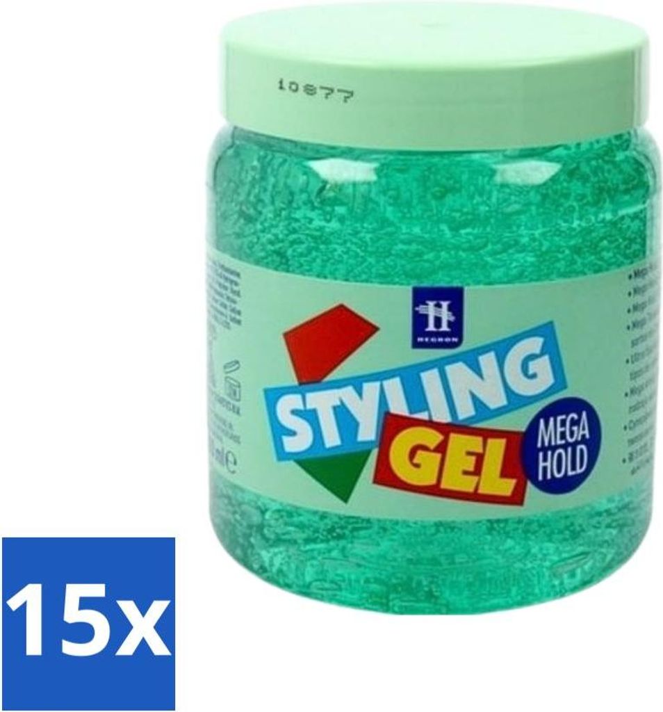 Hegron Styling Gel - Megahold - Starker Halt - 150 ml - Vorteilspack - 15 Stücke