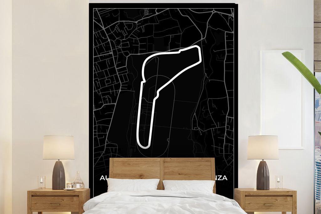 MuchoWow Fototapete für Wohnzimmer oder Schlafzimmer Wandtapete Vinyl Motivtapete Rennsport - F1 - Rennstrecke - Italien - Autodromo Nazionale M...
