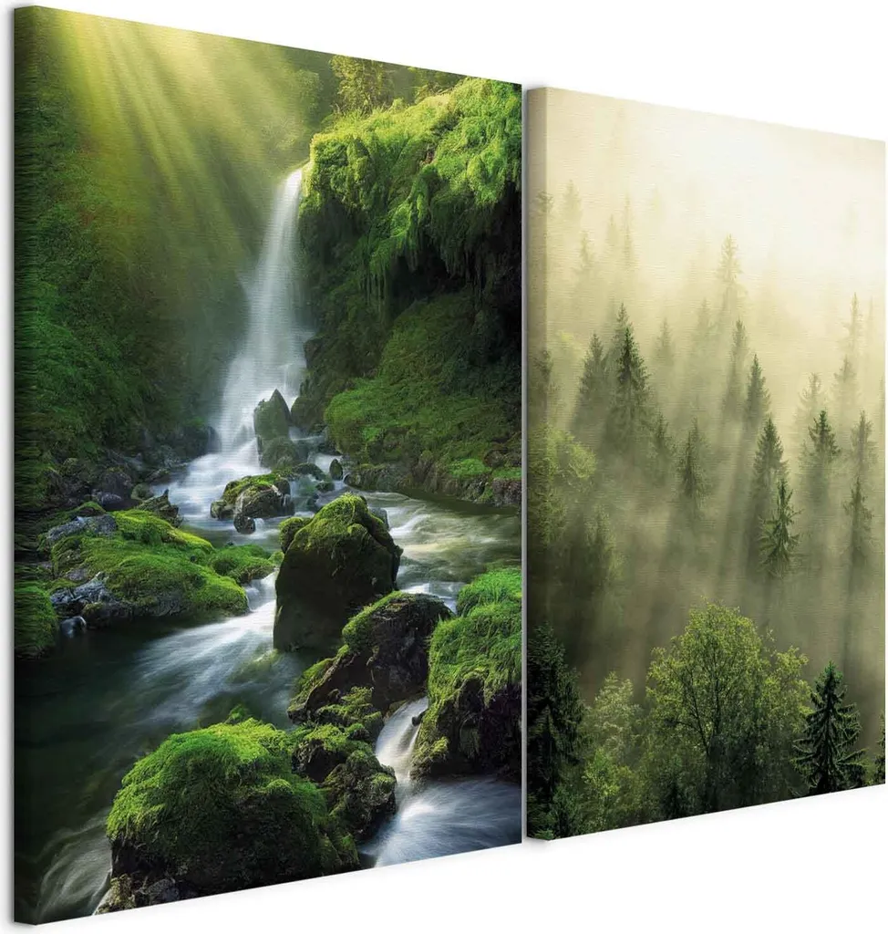 Quadri Foresta Verde Handart 120x90cm | Arte Murale XXL murando - 1