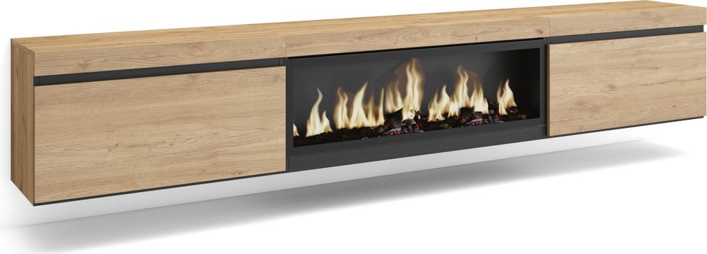COZY Meuble TV, Banc Télé, 267x35x45cm, TV grand format, Image du produit 