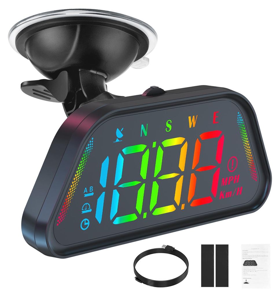 Digitaler Tachometer, universelles Head-up-Display für Autos (km/h und mph) mit Geschwindigkeitsanzeige und Alarm bei Geschwindigkeitsüberschreit...