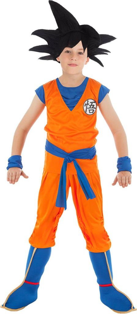 A child wearing a Son Goku costume.