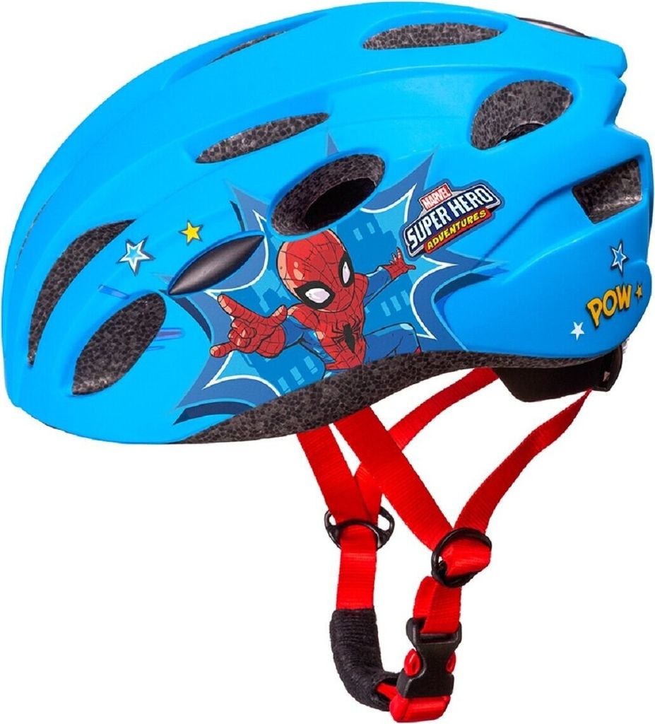 Kinder Fahrradhelm "Spiderman", hellblau, 52-56cm, In-Mold-Tec, ab ca. 6 Jahre