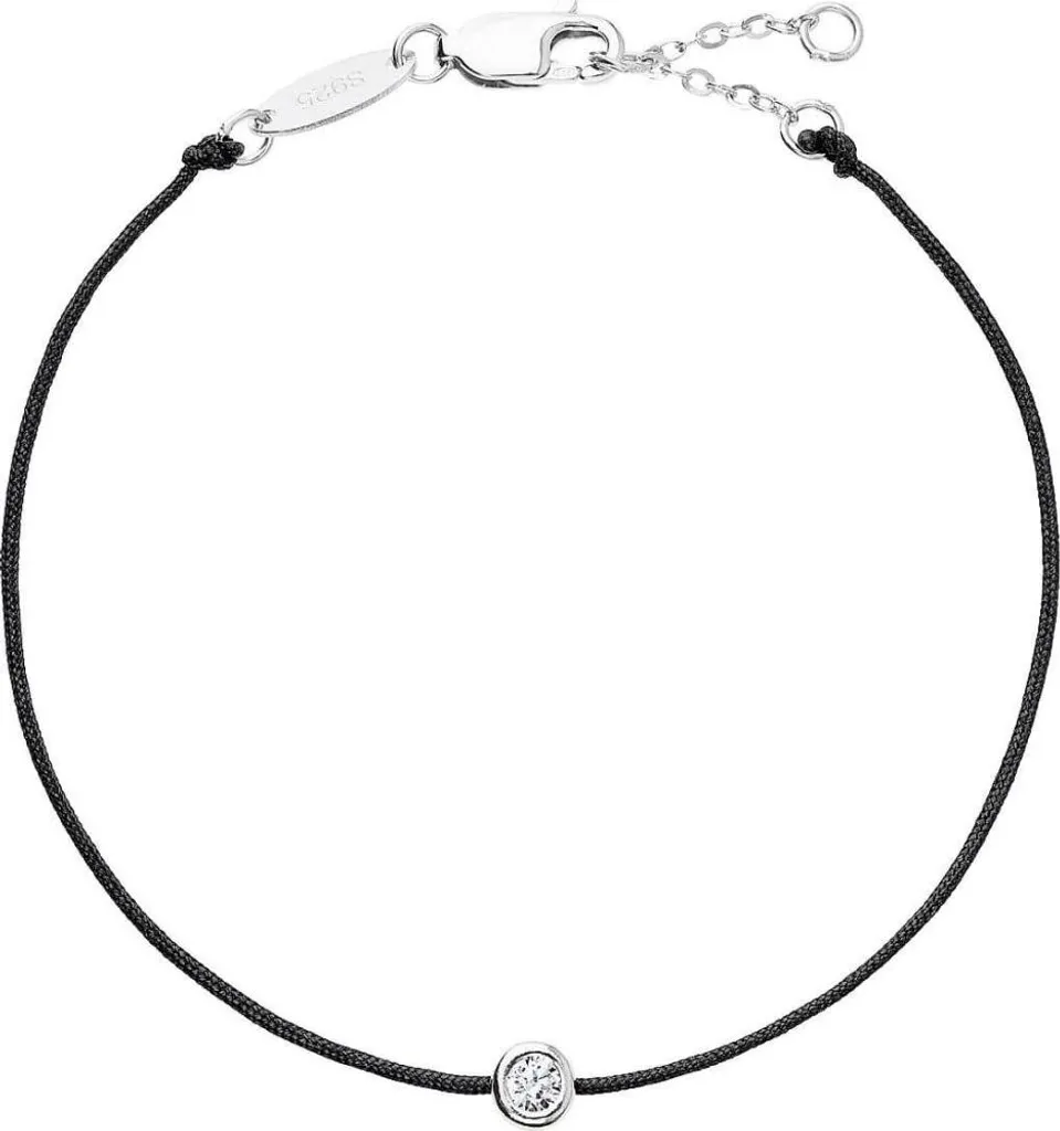 Bracelet kabbale zircon noir 13005.3 - Finition raffinée et ajustable
