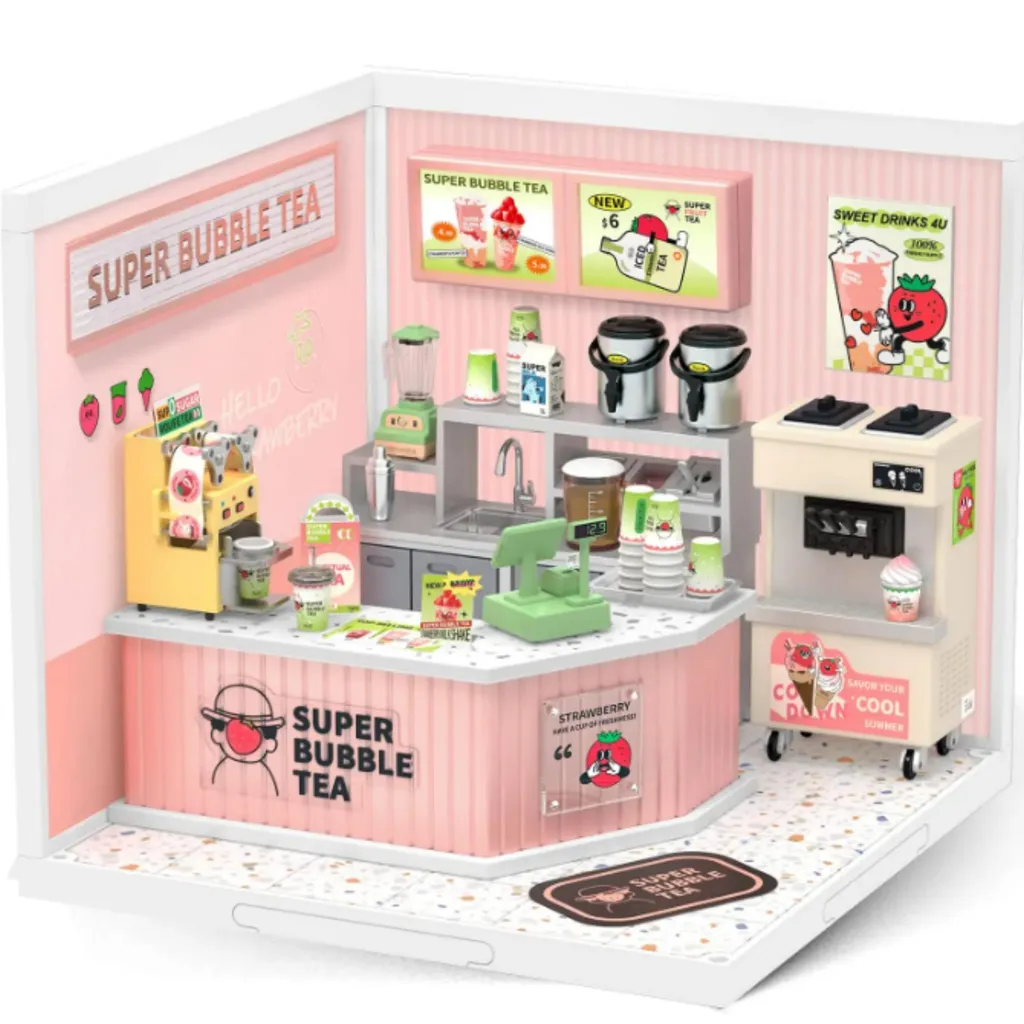 Kit DIY Puzzle 3D Boutique Bubble Tea en plastique résistant 130 pcs - 6