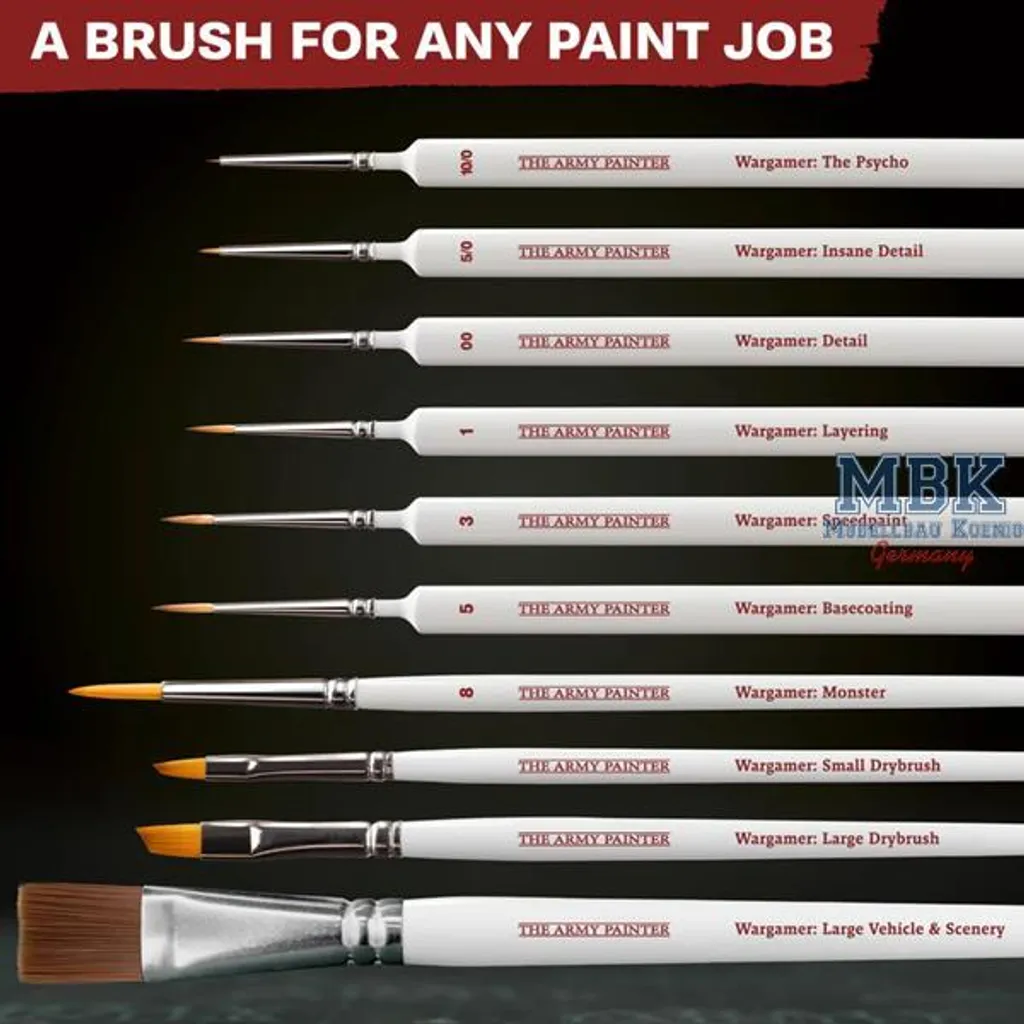 Pinceaux Mega Army Painter : manches ergonomiques et pointes durables - 5