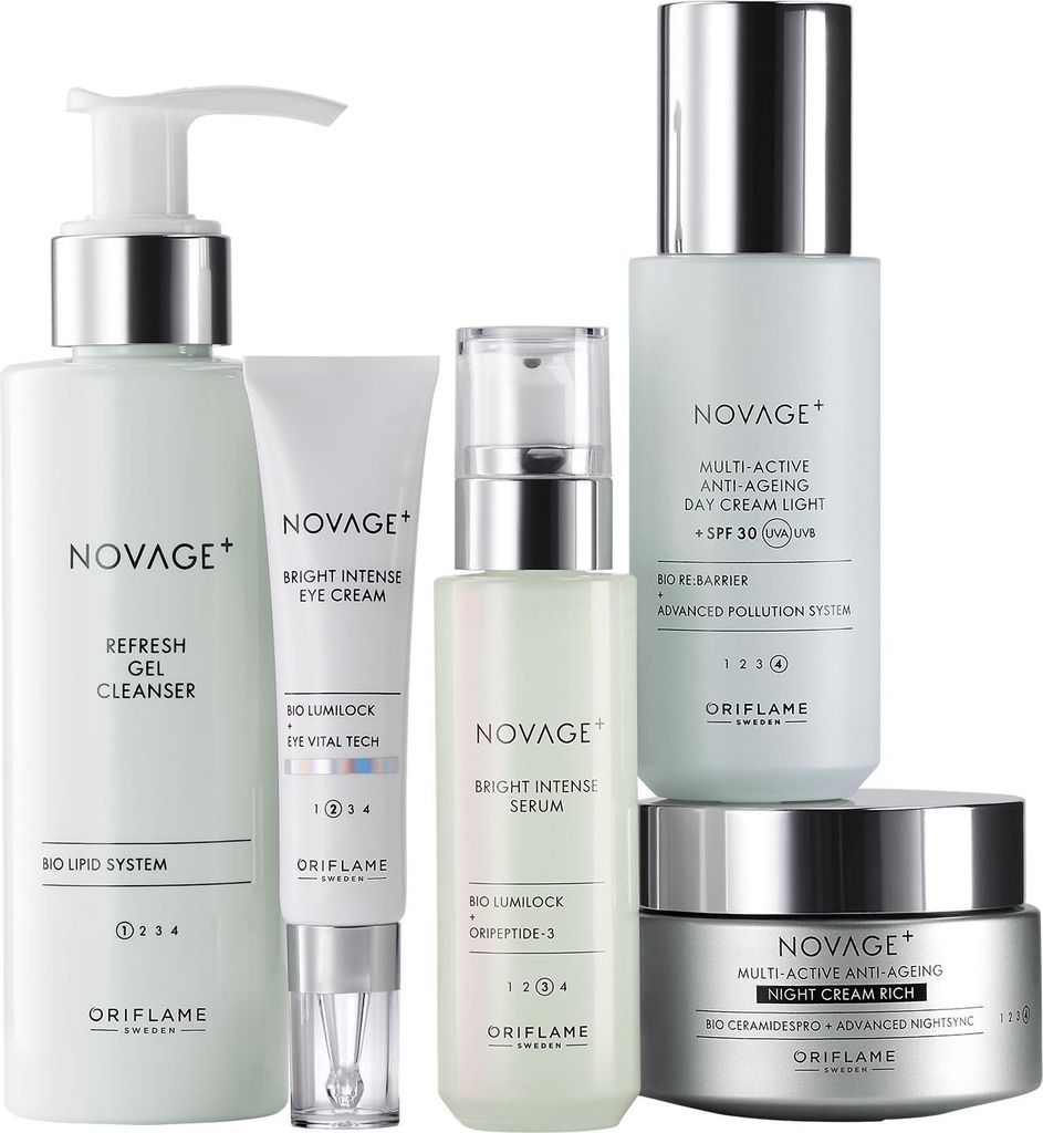 Oriflame Novage+ Bright Intense Set 5-tlg.